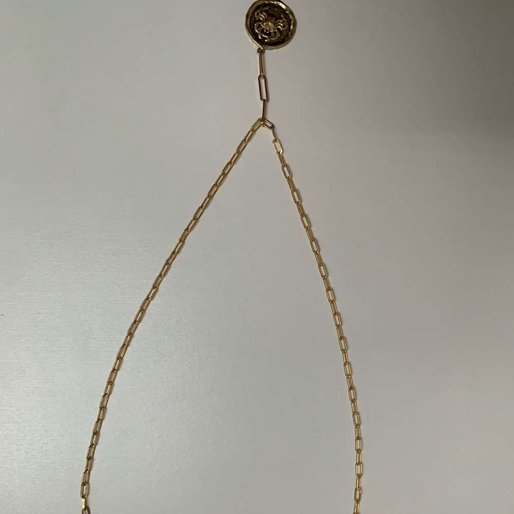 Gold crab necklace